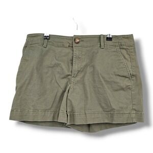 LOFT Women's Olive‎ Green Twill Shorts 4" Inseam Casual Everyday Size 8